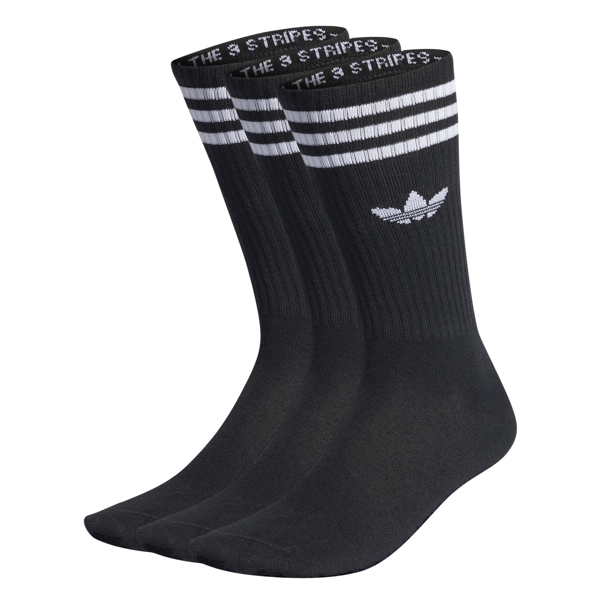 Unisex Solid Crew Socks 3 Pairs, Multicolour, , large image number 4