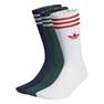 Unisex Solid Crew Socks Navy, Set Of 3, A701_ONE, thumbnail image number 2