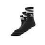 Unisex Mid Cut Crew Socks Black, Set Of 3, A701_ONE, thumbnail image number 3