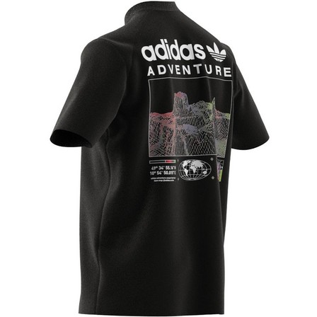 Men Adidas Adventure Graphic T-Shirt, Black, A701_ONE, large image number 14