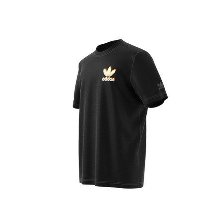 Men Graphics Fire Trefoil T-Shirt, Black, A701_ONE, large image number 7