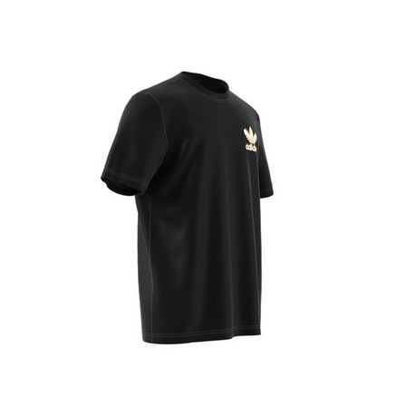 Men Graphics Fire Trefoil T-Shirt, Black, A701_ONE, large image number 10