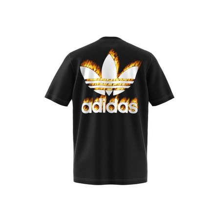 Men Graphics Fire Trefoil T-Shirt, Black, A701_ONE, large image number 11
