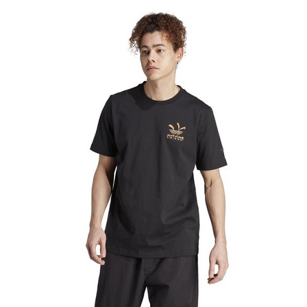 Men Graphics Fire Trefoil T-Shirt, Black, A701_ONE, large image number 14
