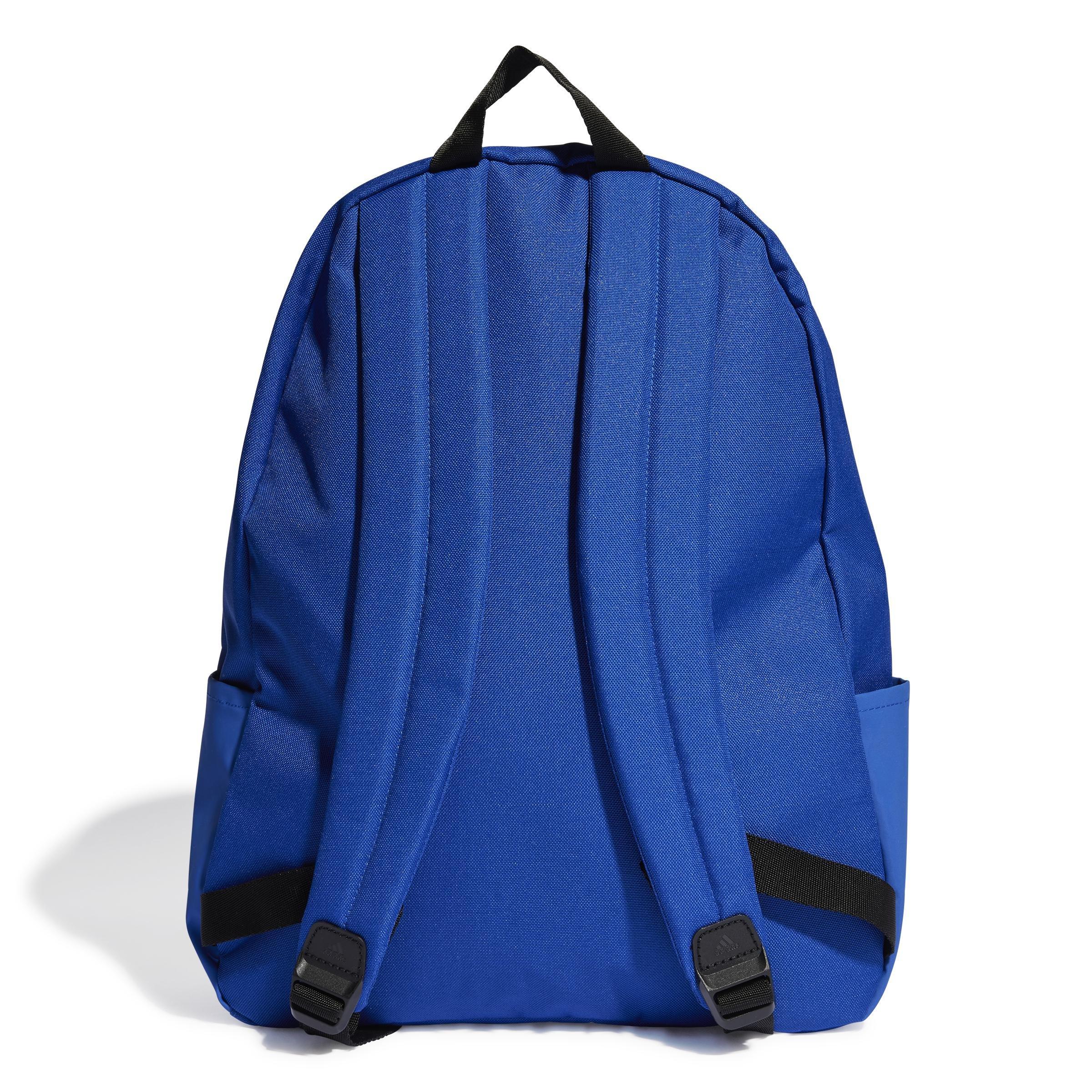 Unisex Classic Horizontal 3-Stripes Backpack, Blue, , large image number 3