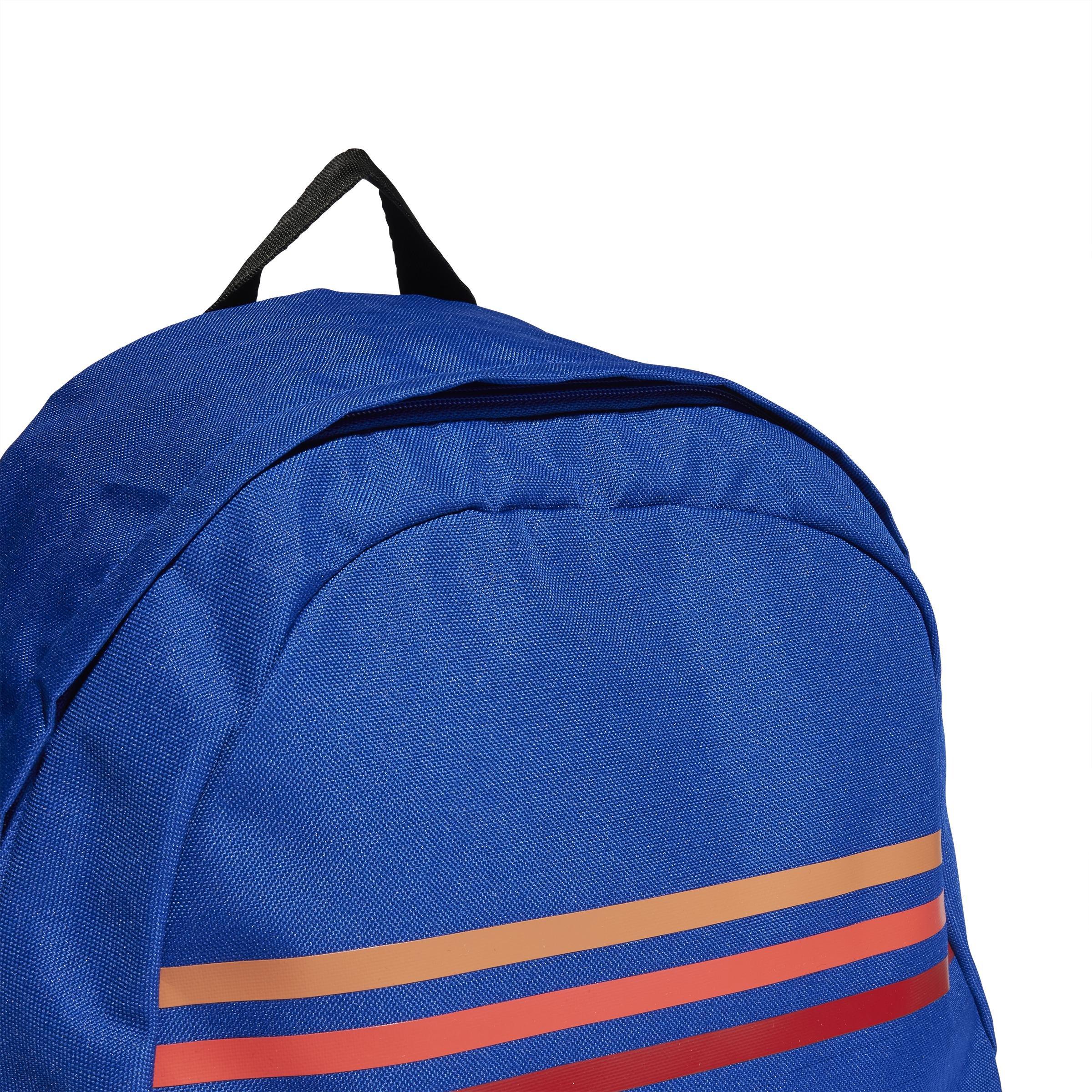 Unisex Classic Horizontal 3-Stripes Backpack, Blue, , large image number 4