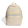 Unisex Classic Horizontal 3-Stripes Backpack, Beige, A701_ONE, thumbnail image number 0