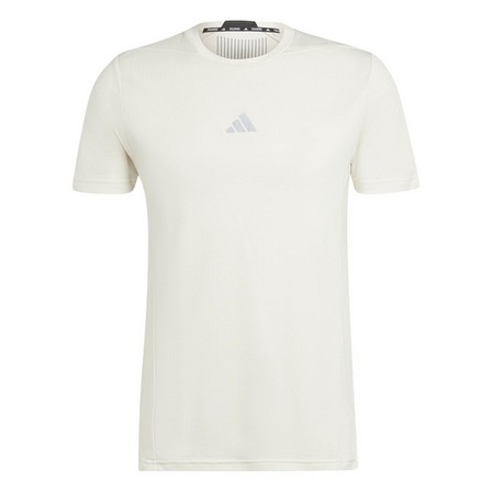 Men Designed For Training Hiit Workout Heat.Rdy T-Shirt, White, A701_ONE, large image number 0