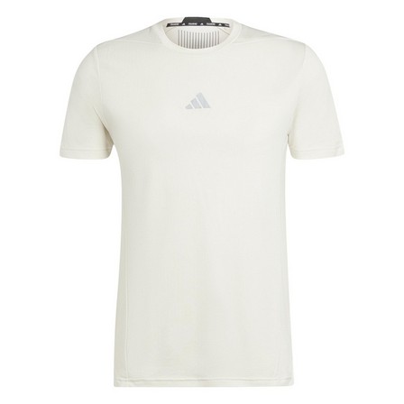 Men Designed For Training Hiit Workout Heat.Rdy T-Shirt, White, A701_ONE, large image number 1