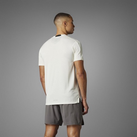 Men Designed For Training Hiit Workout Heat.Rdy T-Shirt, White, A701_ONE, large image number 12