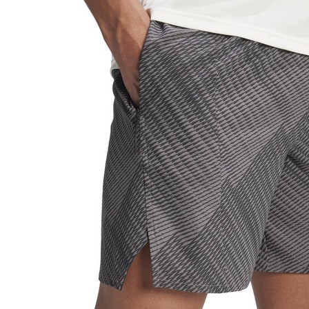 Men Designed For Training Hiit Workout Heat.Rdy Print Shorts, Brown, A701_ONE, large image number 3