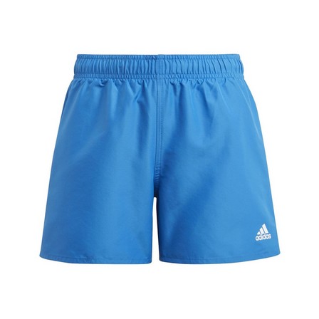 Kids Boys Classic Badge Of Sport Swim Shorts, Blue, A701_ONE, large image number 0