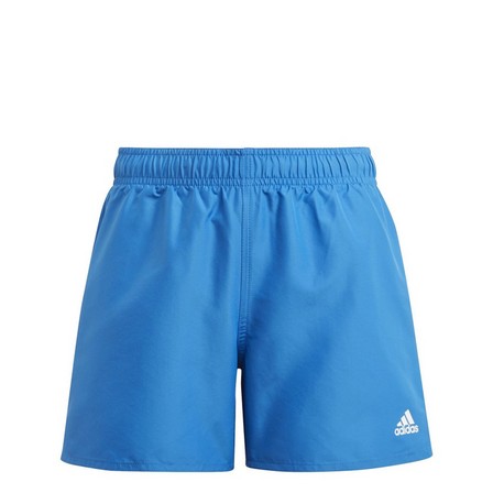 Kids Boys Classic Badge Of Sport Swim Shorts, Blue, A701_ONE, large image number 1