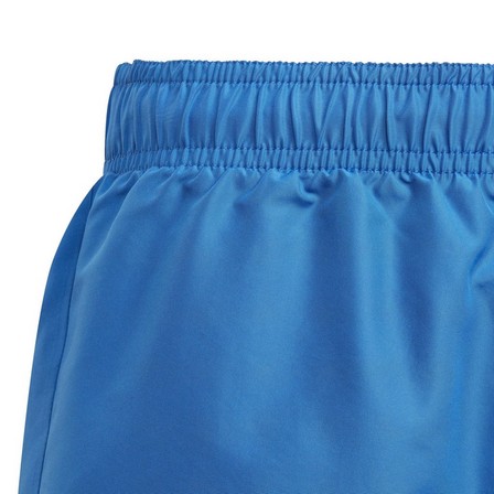 Kids Boys Classic Badge Of Sport Swim Shorts, Blue, A701_ONE, large image number 3