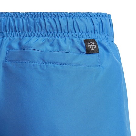 Kids Boys Classic Badge Of Sport Swim Shorts, Blue, A701_ONE, large image number 4