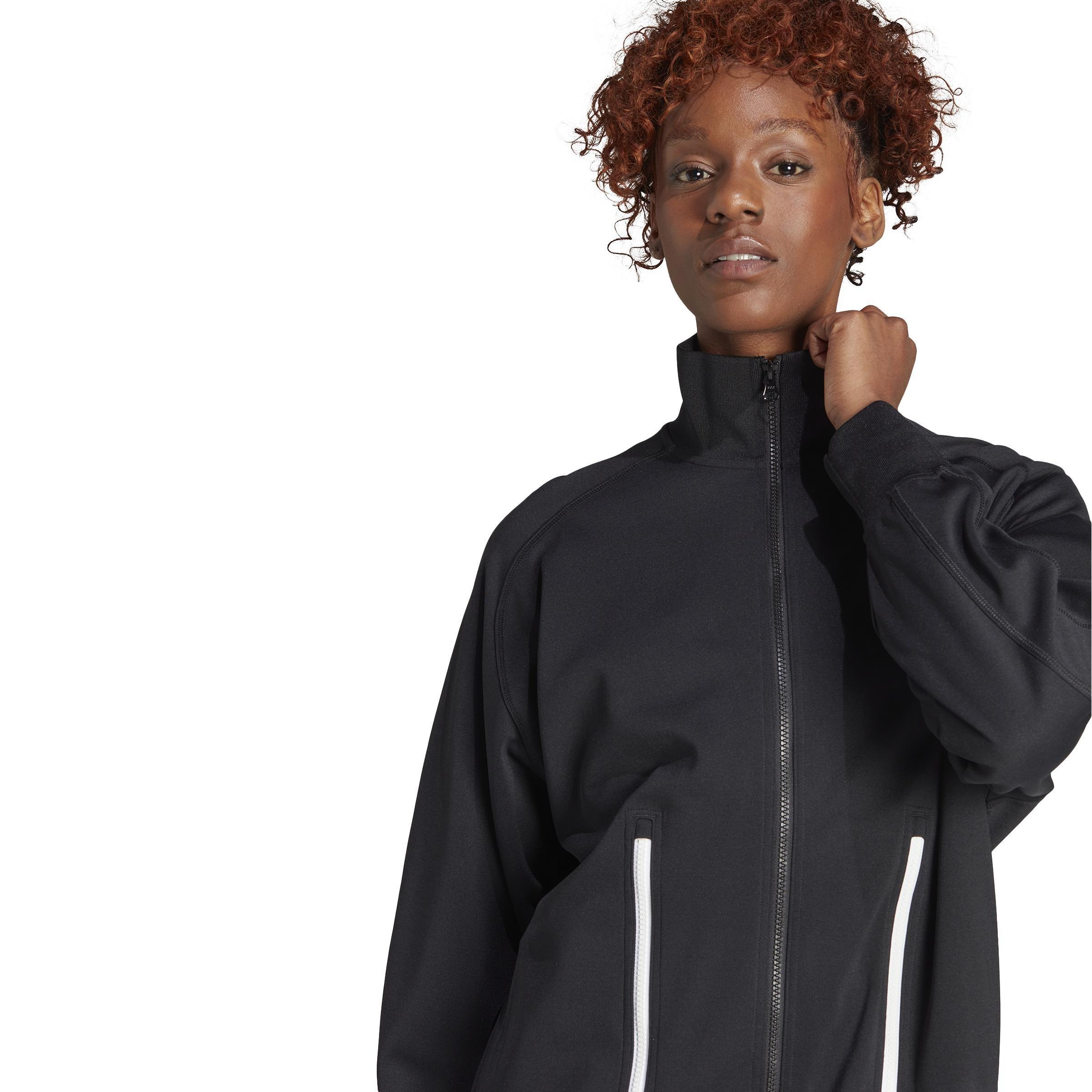 Female Truecasuals Sportswear Track Top, Black, A701_ONE, large image number 4
