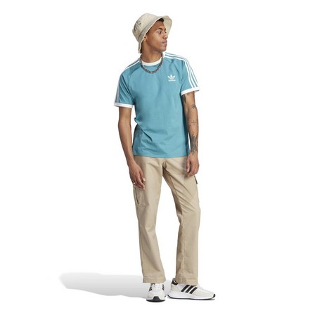 Men Adicolor Classics 3-Stripes T-Shirt, Blue, A701_ONE, large image number 0