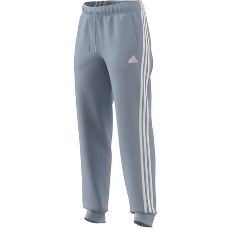 Women Future Icons 3-Stripes Regular Tracksuit Bottoms, Blue, A701_ONE, large image number 8
