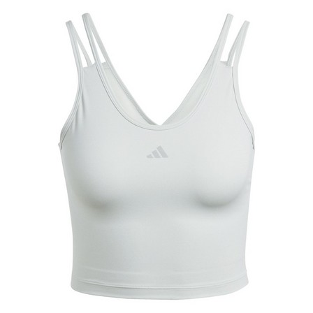 Women Hiit Heat.Rdy Crop Tank Top, White, A701_ONE, large image number 2