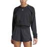 Women Power Aeroready Crop Cover-Up Sweatshirt, Black, A701_ONE, thumbnail image number 0