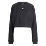 Women Power Aeroready Crop Cover-Up Sweatshirt, Black, A701_ONE, thumbnail image number 1