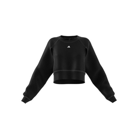 Women Power Aeroready Crop Cover-Up Sweatshirt, Black, A701_ONE, large image number 16