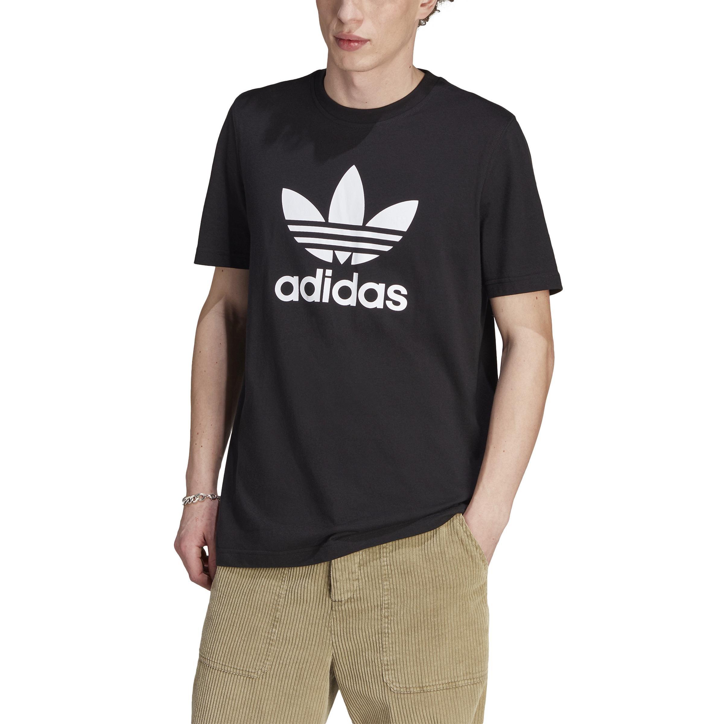 Men Adicolor Classics Trefoil T-Shirt, Black, A701_ONE, large image number 2