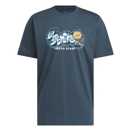 Men Metaverse Gaming Lil Stripe T-Shirt, Navy, A701_ONE, large image number 2