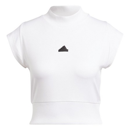 Female Adidas Z.N.E. T-Shirt, White, A701_ONE, large image number 3