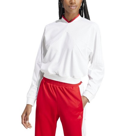 Women Tiro Sweatshirt, White, A701_ONE, large image number 2