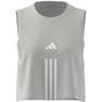 Women Train Essentials 3-Stripes Crop Tank Top, Grey, A701_ONE, thumbnail image number 12