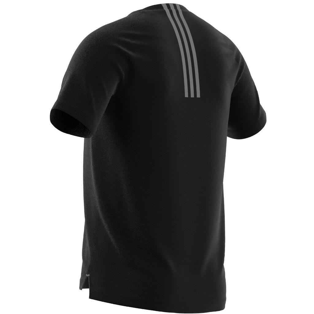 Adidas Gym+ Training 3-Stripes T-Shirt, Black, A701_ONE, large image number 6