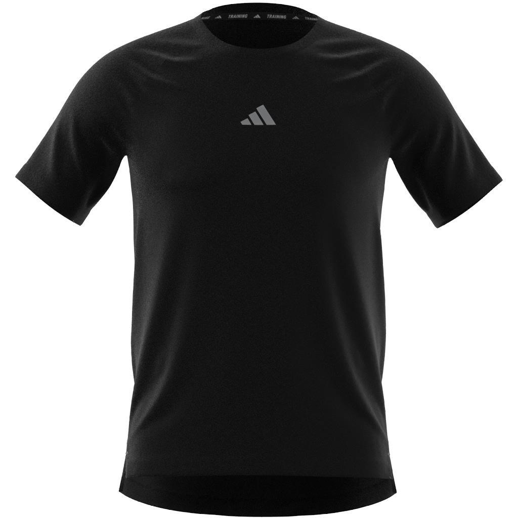 Adidas Gym+ Training 3-Stripes T-Shirt, Black, A701_ONE, large image number 13