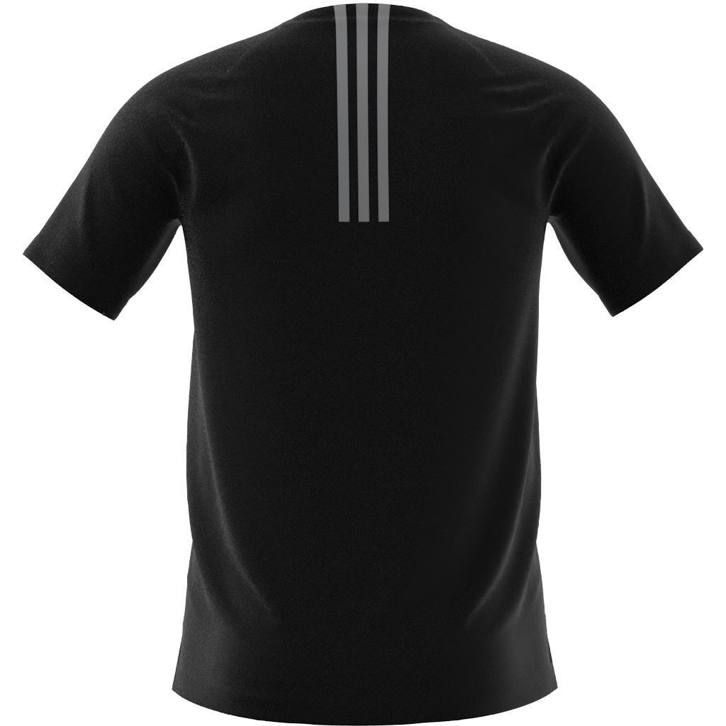 Adidas Gym+ Training 3-Stripes T-Shirt, Black, A701_ONE, large image number 14