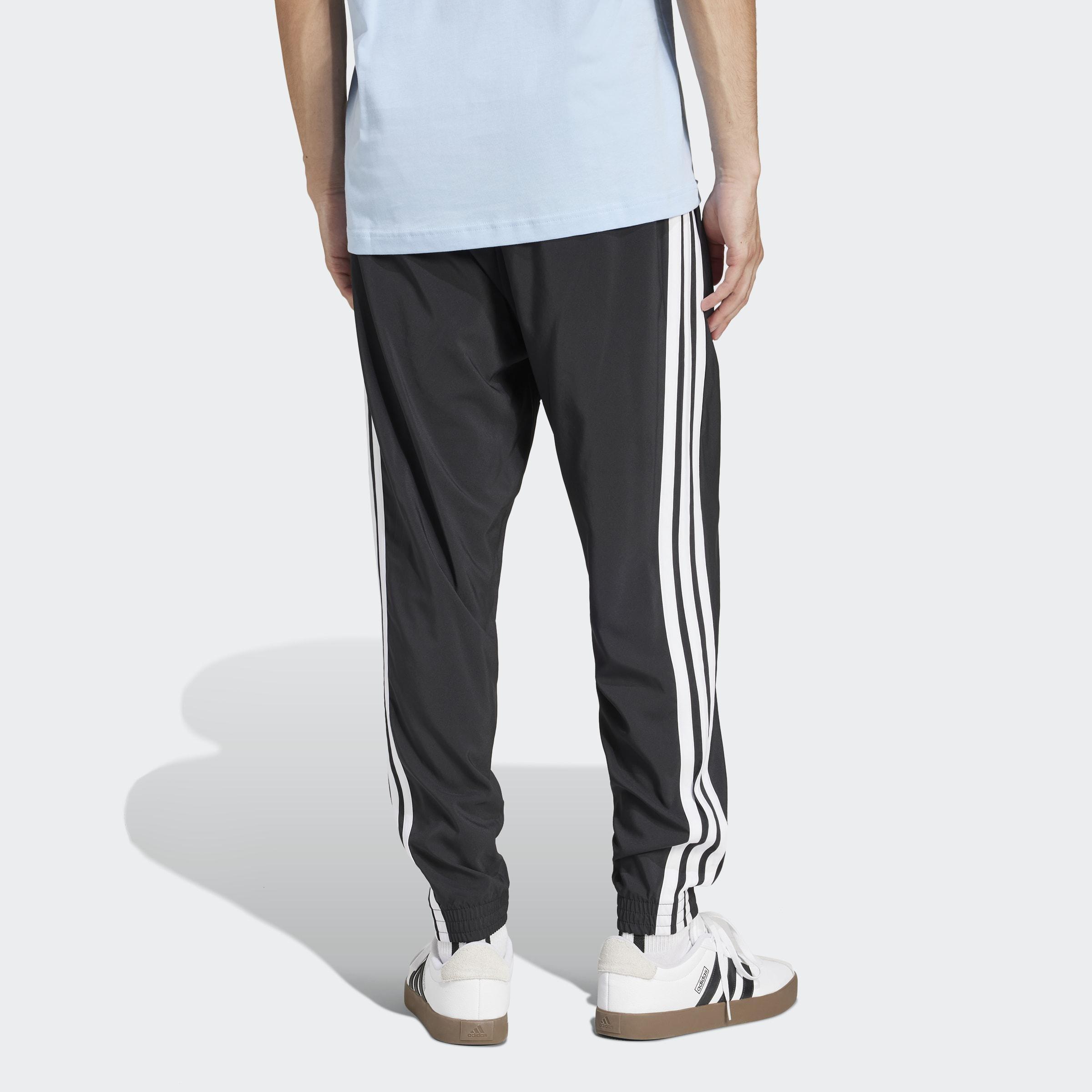 Essentials 3-Stripes Woven Joggers, Black, A701_ONE, medium