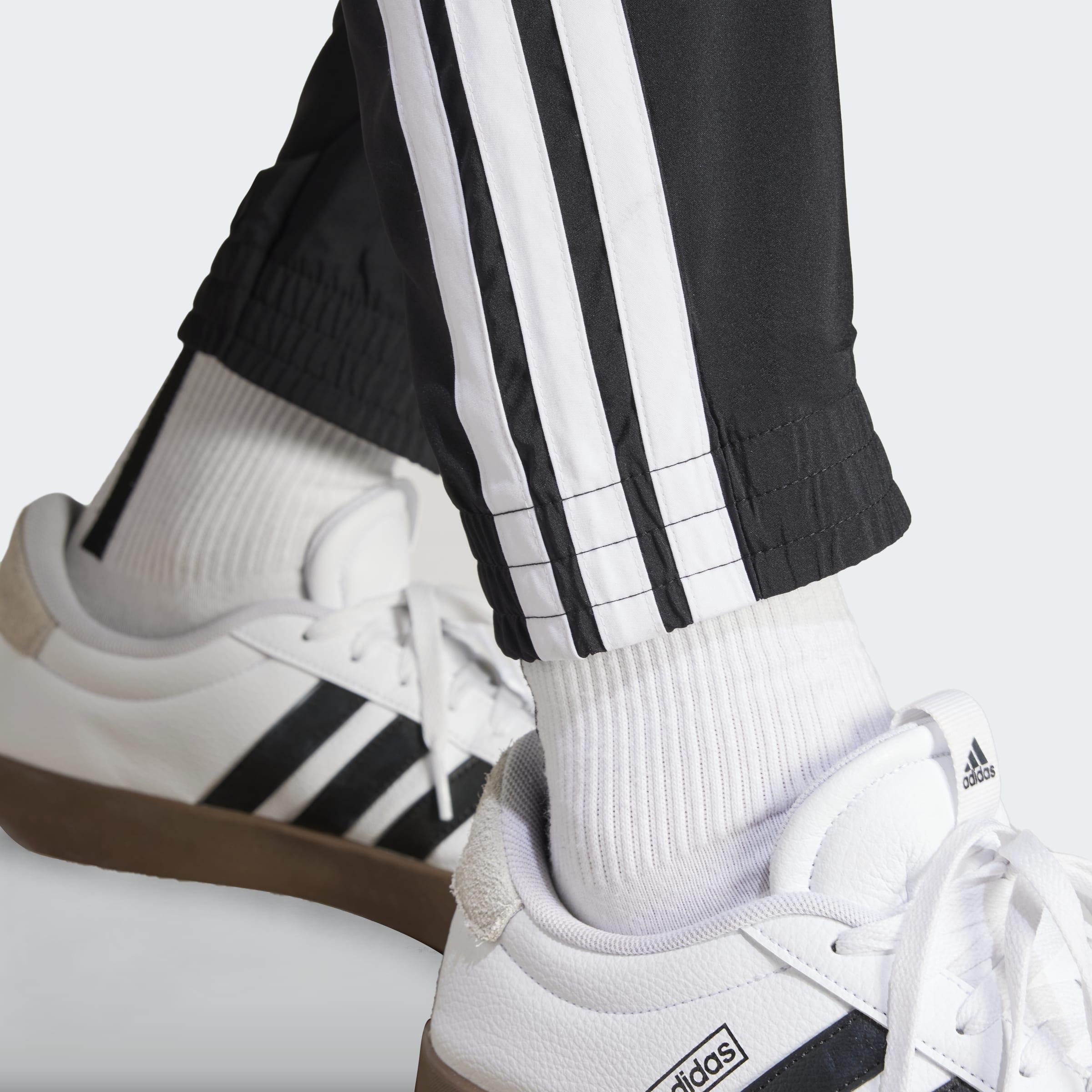 Essentials 3-Stripes Woven Joggers, Black, A701_ONE, large image number 2