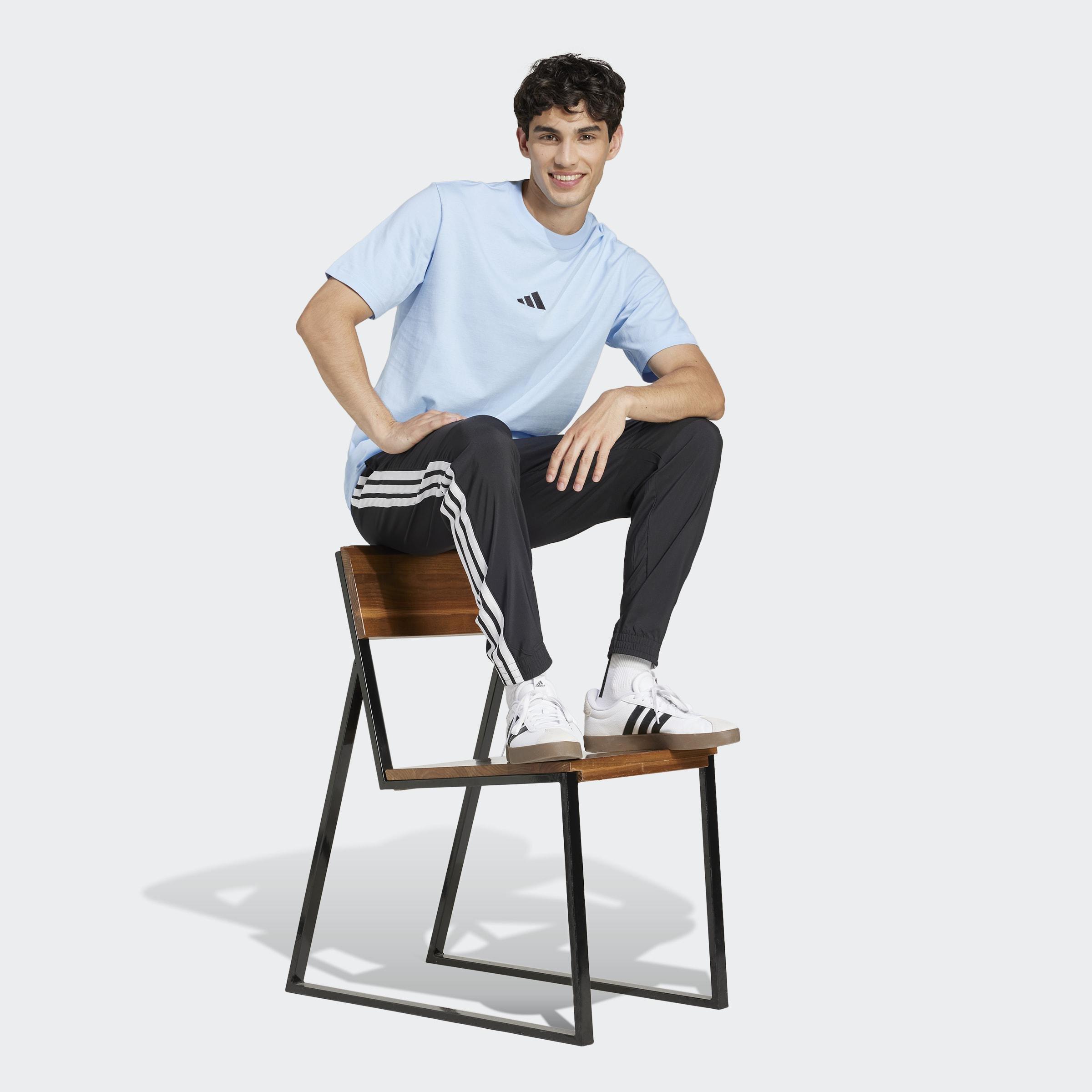 Essentials 3-Stripes Woven Joggers, Black, A701_ONE, large image number 4