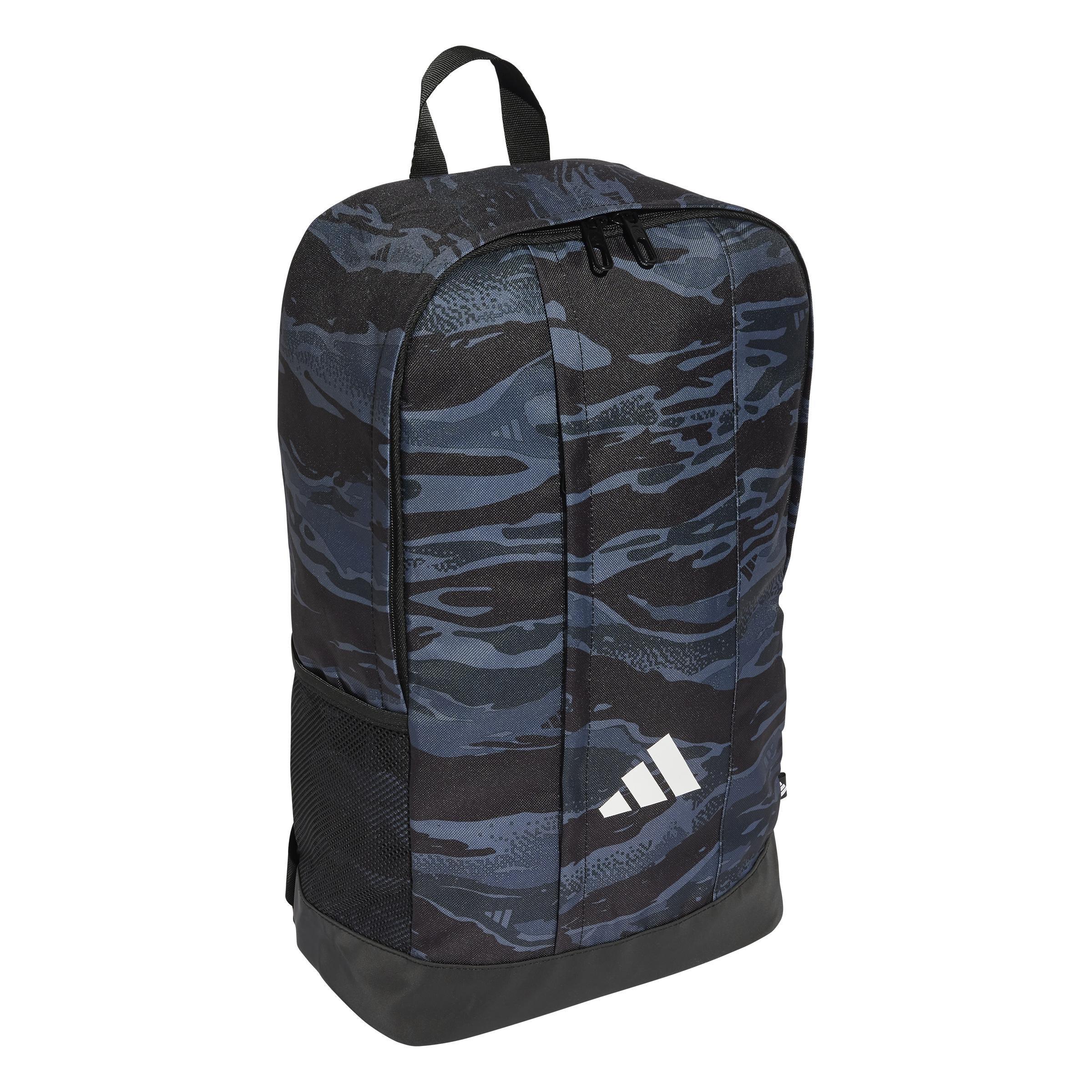 Unisex Linear Graphic Backpack, Grey, A701_ONE, large image number 0