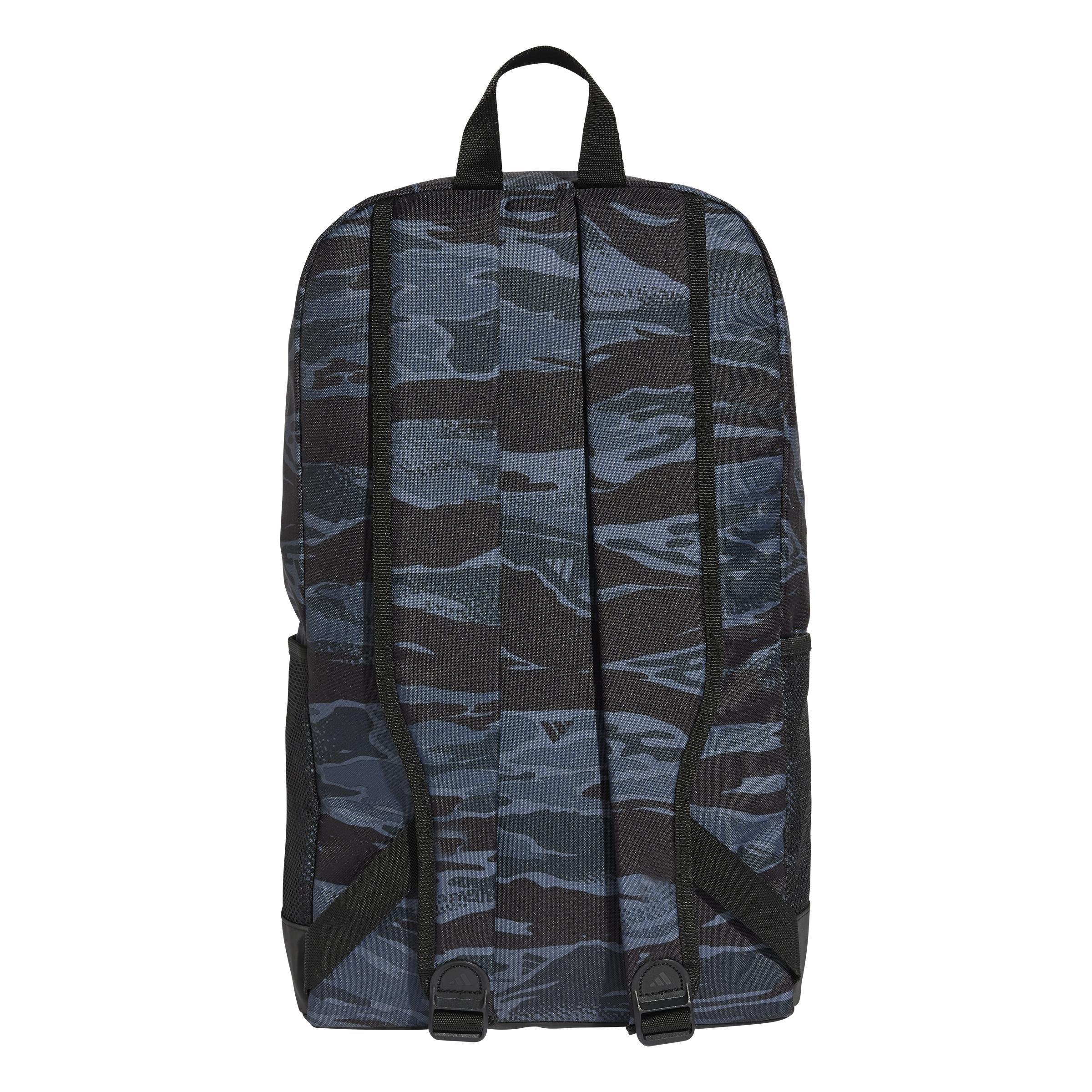 Unisex Linear Graphic Backpack, Grey, A701_ONE, large image number 3