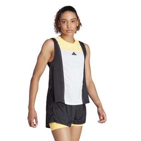 Women Tennis Heat.Rdy Pro Match Tank Top, White, A701_ONE, large image number 3