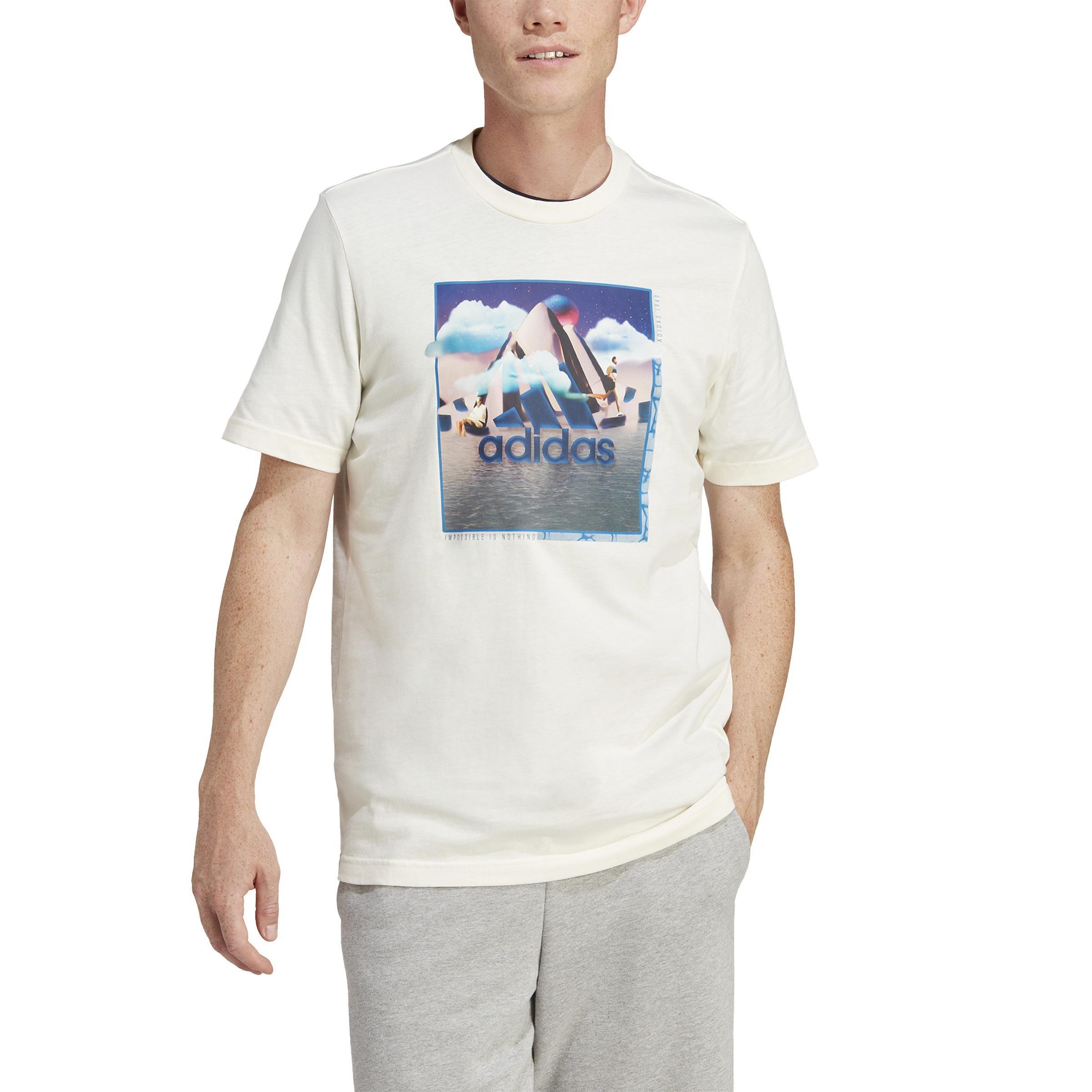 Men Landscape Badge Graphic T-Shirt, White, A701_ONE, large image number 1