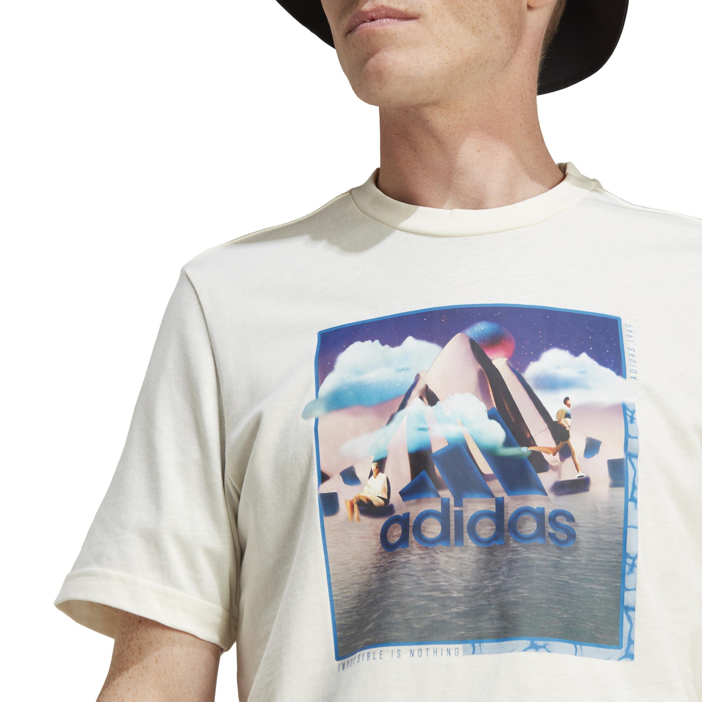 Men Landscape Badge Graphic T-Shirt, White, A701_ONE, large image number 5