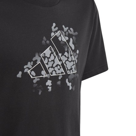 Kids Unisex Training Graphic T-Shirt, Black, A701_ONE, large image number 2
