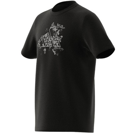 Kids Unisex Training Graphic T-Shirt, Black, A701_ONE, large image number 5