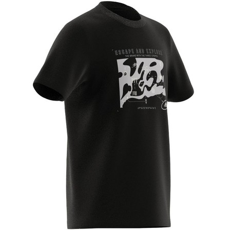 Kids Unisex Printed T-Shirt, Black, A701_ONE, large image number 6