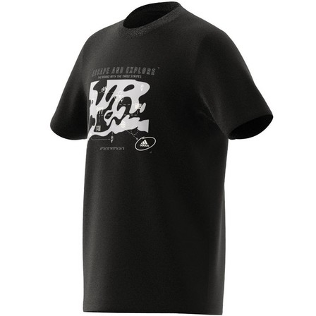 Kids Unisex Printed T-Shirt, Black, A701_ONE, large image number 8