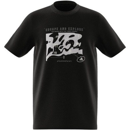 Kids Unisex Printed T-Shirt, Black, A701_ONE, large image number 9