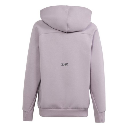 Kids Unisex Adidas Z.N.E. Hoodie, Purple, A701_ONE, large image number 3