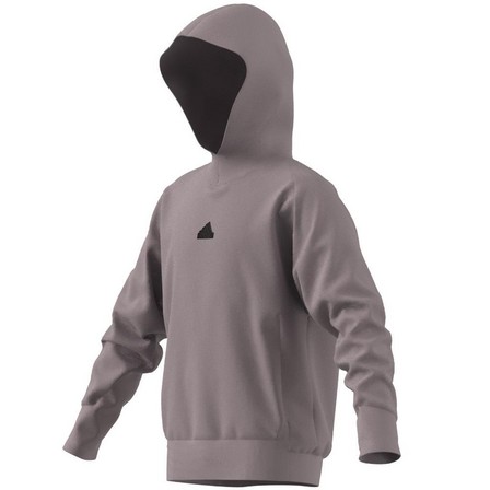 Kids Unisex Adidas Z.N.E. Hoodie, Purple, A701_ONE, large image number 14