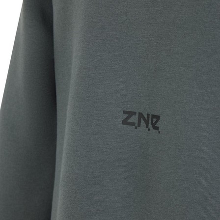 Kids Unisex Adidas Z.N.E. Full-Zip Hoodie, Grey, A701_ONE, large image number 6